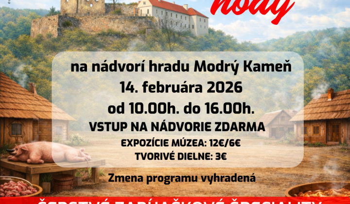 Fotka -  Zabíjačkové hradné hody na hrade Modrý Kameň 2026