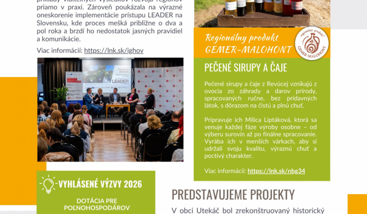 Fotka - Prehľad zaujímavostí z regiónu Gemer-Malohont -Apríl 2026