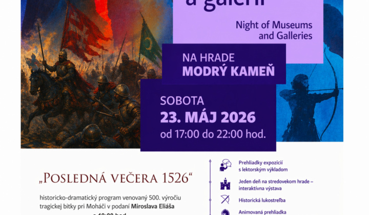 Fotka - TS Noc múzeí a galérií na hrade Modrý Kameň 2026