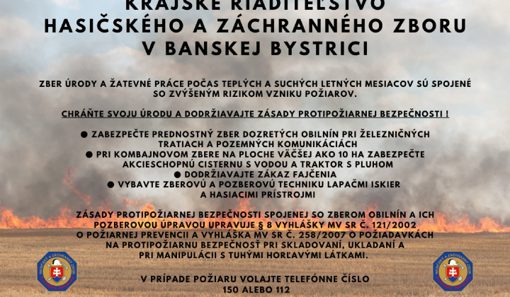 Fotka - Prijatie preventívnych opatrení na zníženie požiarovosti 